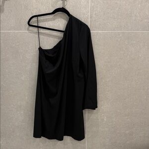 Banana Republic Elegant Black One-Shoulder Dress